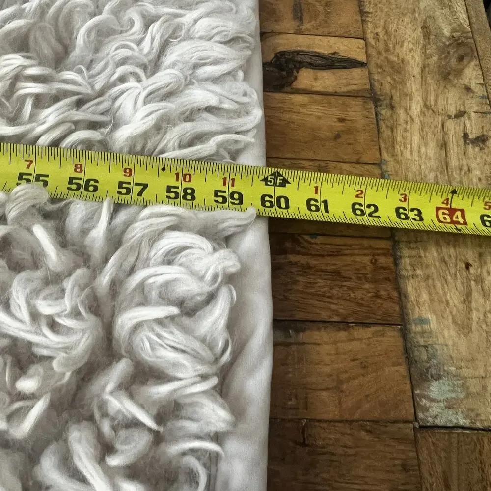 Pottery Barn Faux Fur Throw Blanket Cream 50 x 60